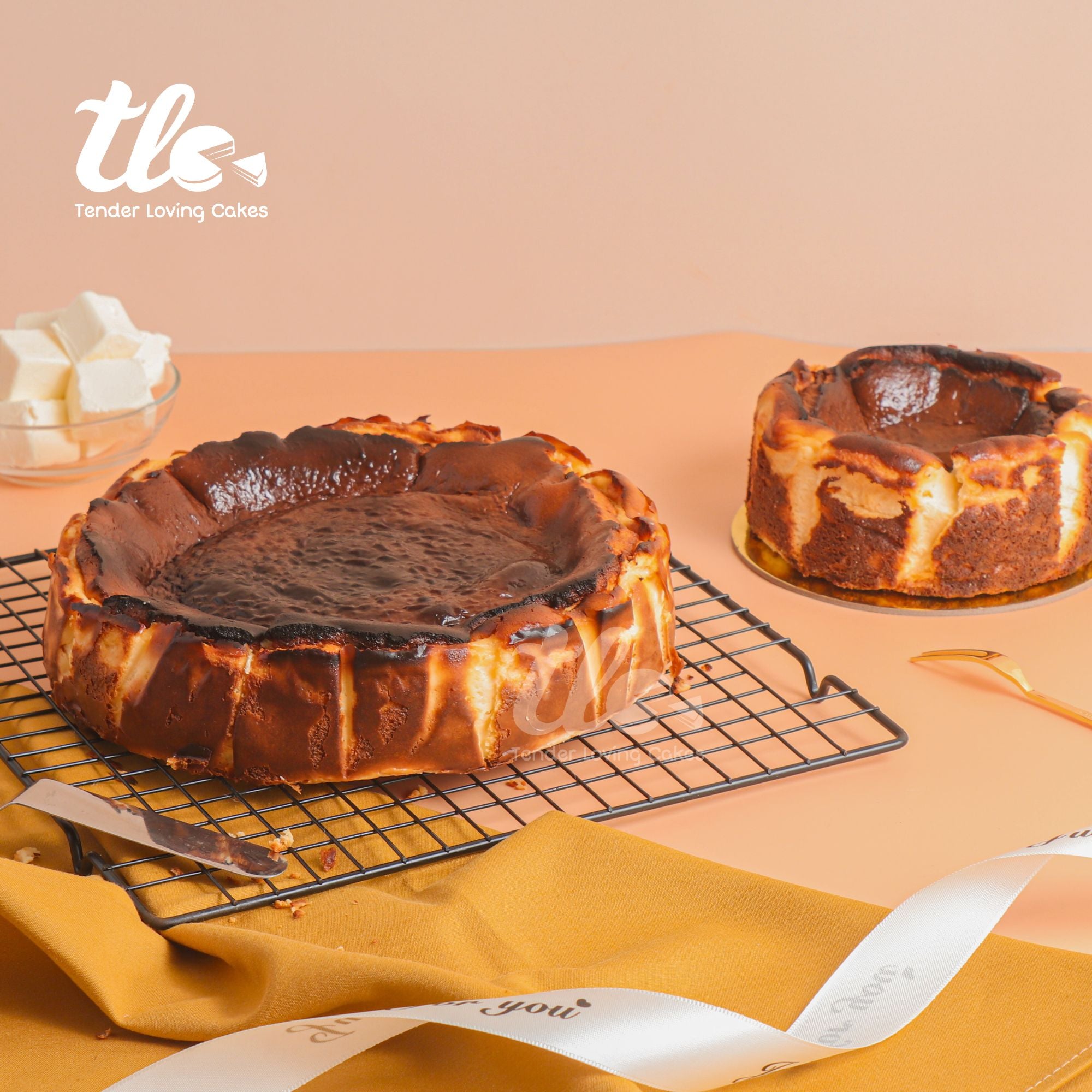 Sugar Free Basque Burnt Cheesecake 8 inch Round