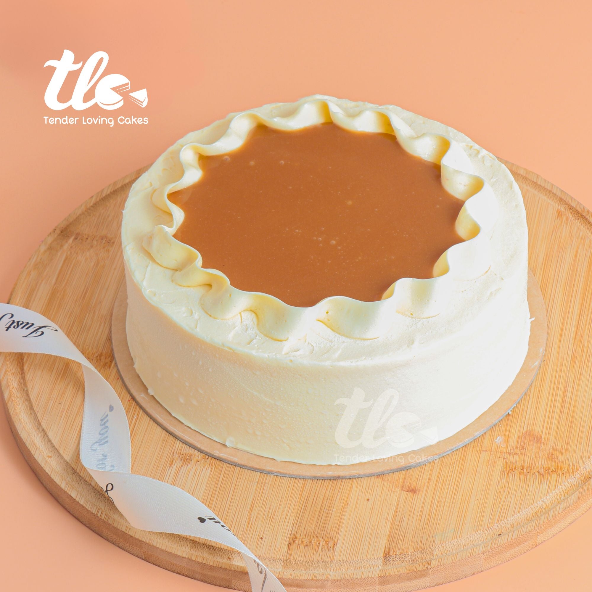 Vanilla Cake with Salted Caramel Sauce