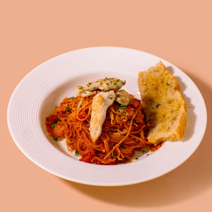 Angel-Hair Pomodoro with Chicken Bits