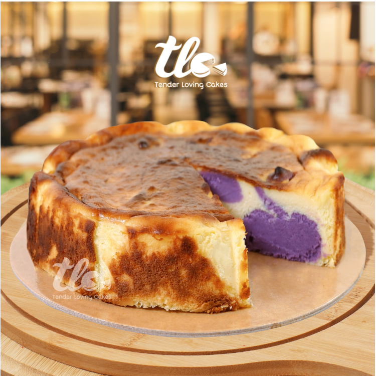 Ube Burnt Cheesecake